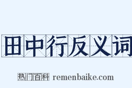 田中行反义词是什么意思的图片